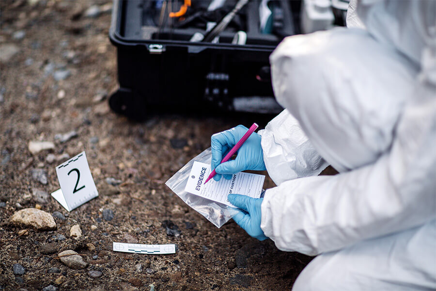 Investigating a scene